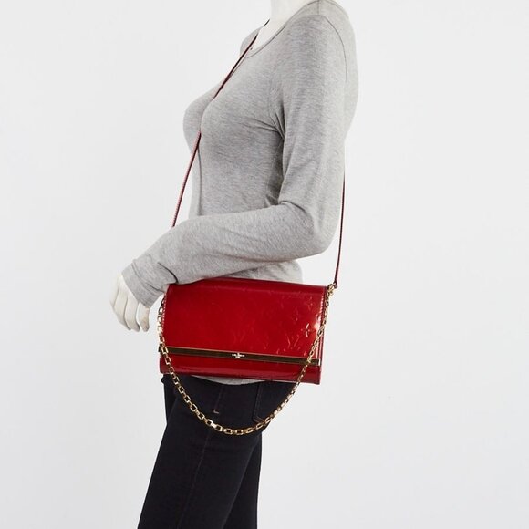 Louis Vuitton Pomme D'Amour Monogram Vernis Ana Clutch Bag - Picture 1 of 12